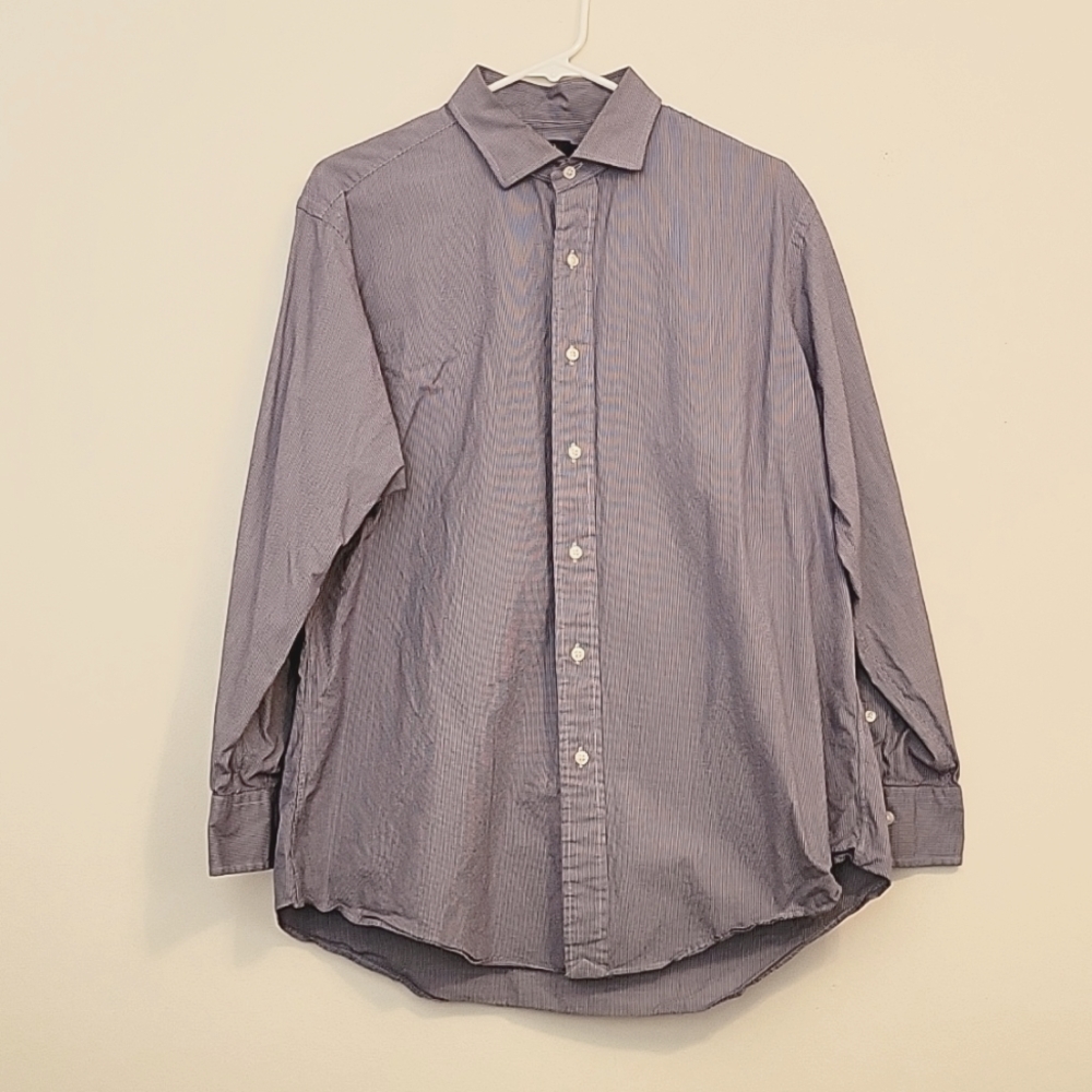 Polo Ralph Lauren 17 32/33 Dress Button Down Custom Fit Shirt Purple